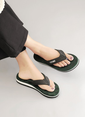 FOTOMO Women Womens Comfortable Trending Stylish Soft orthopedic doctor slipper Slippers(Green , 8)