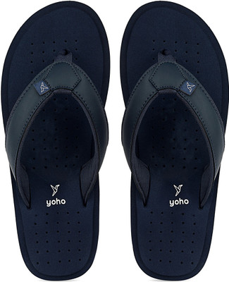yoho Men ArchFlex Men ortho slippers with arch support |Soft Flip Flops(Navy , 7)