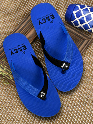 easywear Men Flip Flops(Blue , 6)