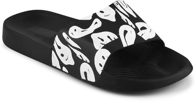 Shoe Mate Men Slides(Black , 7)