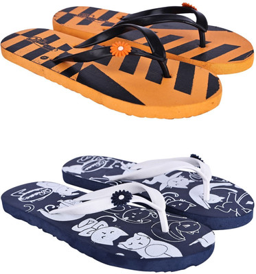 diano Women Flip Flops(Multicolor , 6)