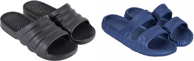 Radhira Men Slippers(Blue, Black , 7)
