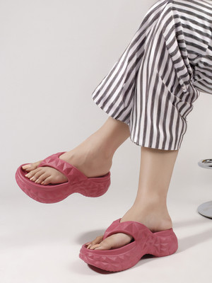Roadster Women Flip Flops(Pink , 3)