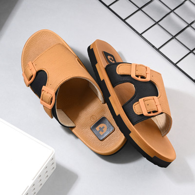 Doctor Health Super Soft Men Newly Launch Stylish | Cushioned | Comfortable | Breathable | Adjustable Strap Flip Flops(Tan , 7)