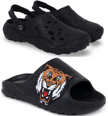 KAPYANSH Men Clogs(Black, Black , 7)