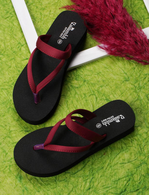Rasambh Women Slippers(Maroon, Black , 6)