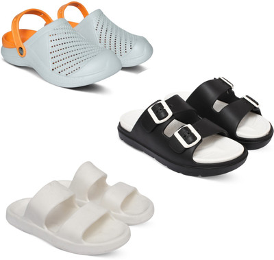 Acorn Men Slides(Orange, Black, White, Grey , 10)