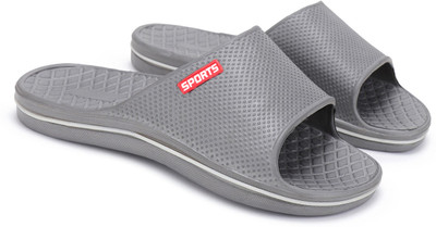 BERSACHE Men Slides(Grey , 9)