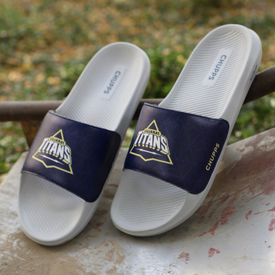 Chupps Men GT Bold Navy/Grey Men's Comfortable Slides & Flip Flop Slides(Navy, Grey , 10)