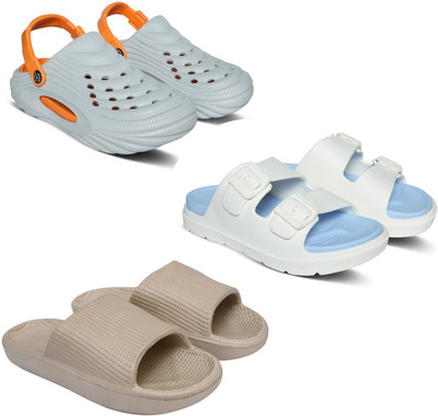 Acorn Men Slides(Grey, Blue, Beige, Orange, White , 6)
