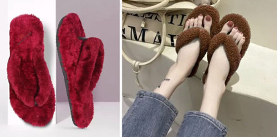 Sale YUG Women Flip Flops(Green, Brown , 7)