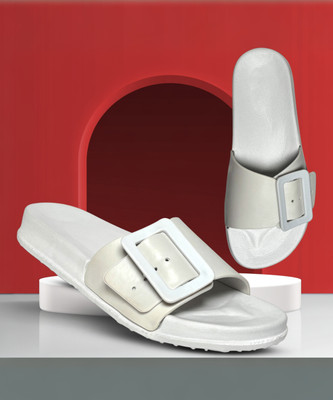TieFit Women TieFit Fashion Slide for Women with Extra Soft Cushion and Comfort Slides Slides(Grey , 4)