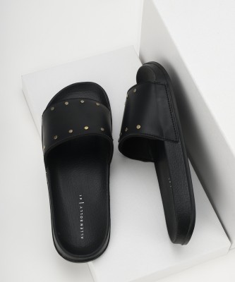 Allen Solly Women Slides(Black , 7)