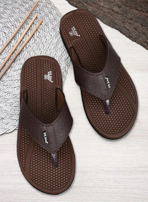 DR STTEP Men Orthopedic Slippers for Men Comfort Fit Soft Cushion Lightweight Slippers(Brown , 10)