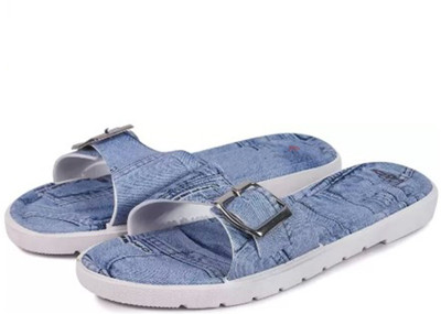 Bhains Ki Ankh Women Slides(Blue , 4)