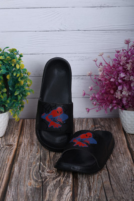 Footox Men Slippers | Slides | Flipflop | Clogs | Ortho | Acupressure Flip Flops(Black , 10)