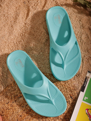 Neoz Women Levirex Lightweight with Arch Support Durable Anti-Skid & Stylish Dailywear| Flip Flops(Green , 4)
