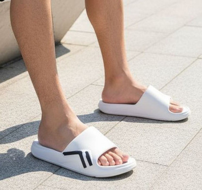 Kapani Fashion Men Slippers(White , 6)