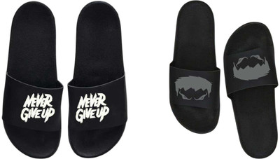 nvisan Men Slides(Grey, White , 10)