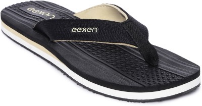 Paragon Men Eeken EFBGO2400S Stylish Lightweight Washable Durable Trendy Casual Slippers(Black , 10)