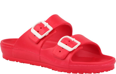 CITY FOOTS Men Slides(Red , 8)