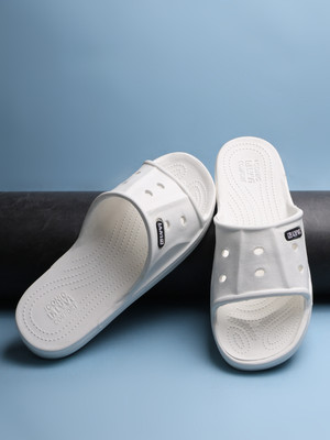 LYVI Men Slides(White , 9)