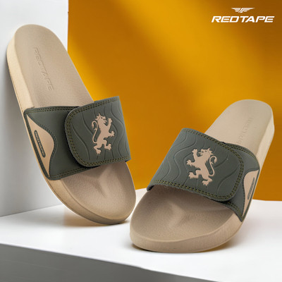 RED TAPE Men Slides(Olive , 7)