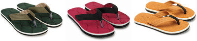 ARVSV Men Slippers(Green, Red, Tan , 10)