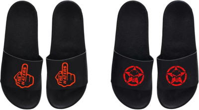 nvisan Men Slides(Red, Black , 8)