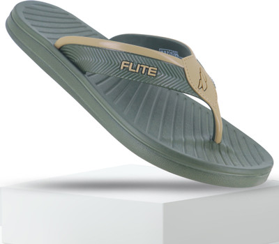 FLITE Men Slippers(Olive, Brown , 7)