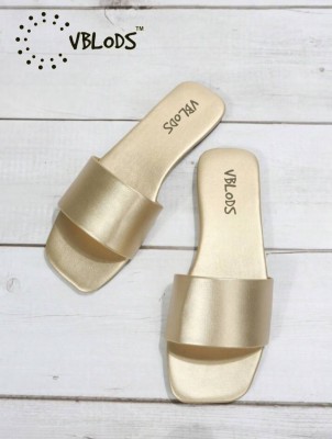 vblods Women Slides(Gold , 7)