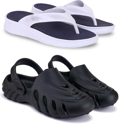 Pampy Angel Men Slippers(Blue, Black , 10)