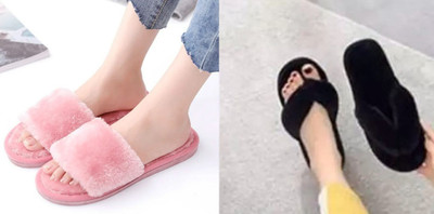 Sale YUG Women Flip Flops(Pink, Black , 7)