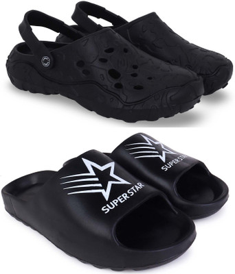 KAPYANSH Men Clogs(Black, Black , 7)