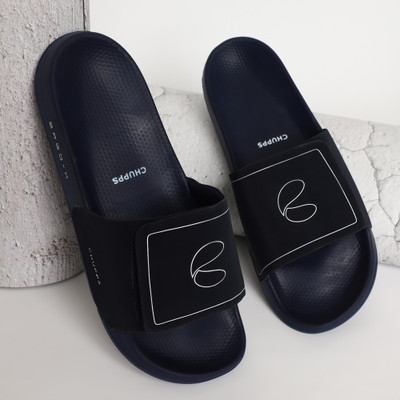 Chupps Men Urban Edge Navy Blue Men's Comfortable Slides & Flip Flop Slides(Navy , 10)