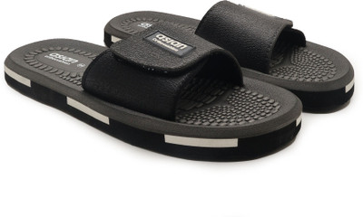 asian Men Doctor Soft Cushion Slippers for Men | Ultra Soft Comfort with Arch Support Slides(Grey, Black , 9)
