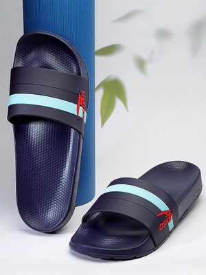 asian Men Slides(Navy , 10)