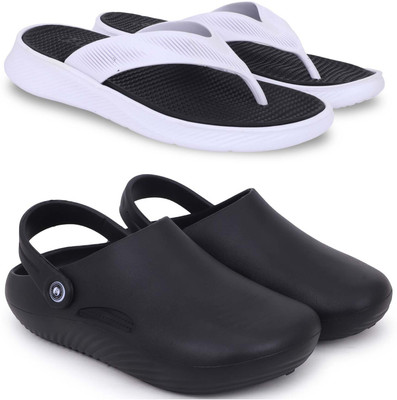 Pampy Angel Men Slippers(Black, Black , 8)