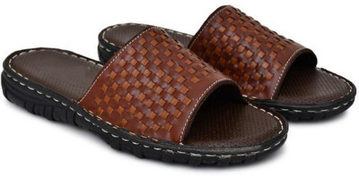 APPELON Men Slides(Brown , 8)
