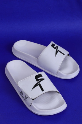 Footox Men Slippers | Slides | Flipflop | Clogs | Ortho | Acupressure Flip Flops(White, Black , 6)