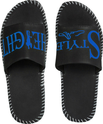 STYLE HEIGHT Men Slides(Blue , 7)