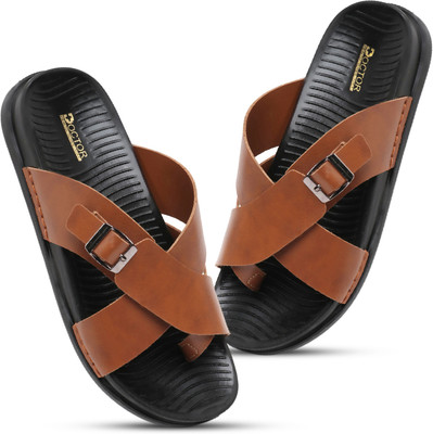 Doctor Health Super Soft Men Flip Flops(Tan , 9)
