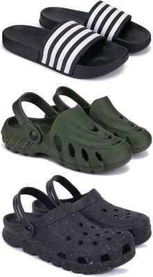 Pennen Men Flip Flops(Black , 10)