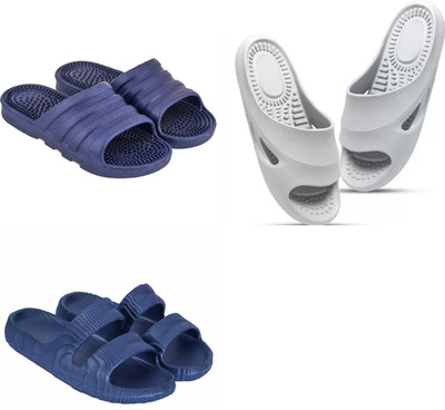 Feel alive Men Slippers(Multicolor , 9)