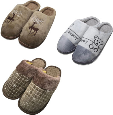 Mahi Enterprises Men Flip Flops(Beige, Grey, Brown , 10)