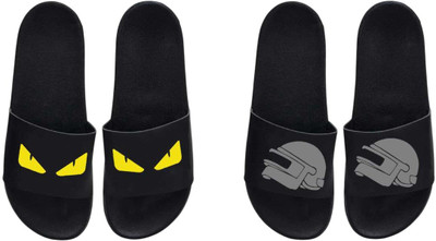 nvisan Men Slides(Yellow, Grey , 10)