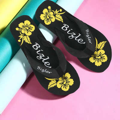 BIZLER Women Soft Ortho Slippers | Lightweight, Non-Slip & Stylish Daily Wear Slippers(Black , 6)