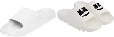 Sirex Men Slides(White, Off White , 7)