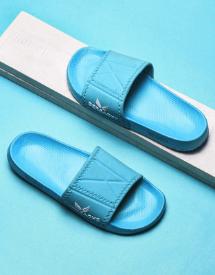 BERSACHE Men Slides(Blue , 8)