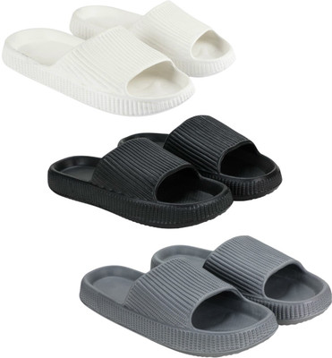 Fuliva Men Flip Flops(Multicolor , 10)